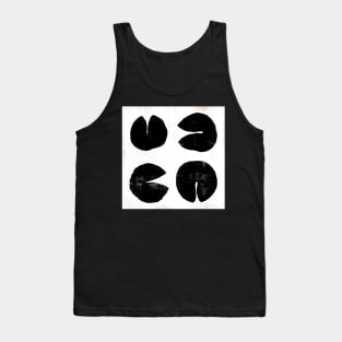 Abstract Lily Pads (Black) Tank Top